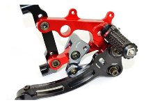 Ducabike Footrest system, black-red - Ducati Panigale 899 /