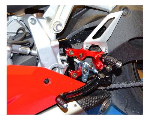 Ducabike Kit pedane Ducati Panigale Nero-Rosse