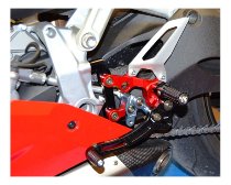 Ducabike Footrest system, black-red - Ducati Panigale 899 /