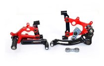 Ducabike Footrest system, black-red - Ducati Panigale 899 /