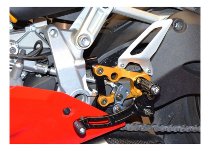 Ducabike Footrest system, black-gold - Ducati Panigale 899 /