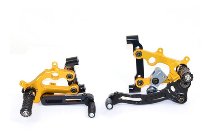 Ducabike Footrest system, black-gold - Ducati Panigale 899 /