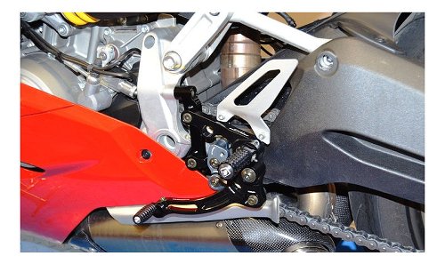 Ducabike Fußrastenanlage, schwarz - Ducati Panigale 899 /