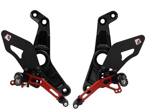 Ducabike Pedane regolabili M 1200 R Ducati Nero-Rosse