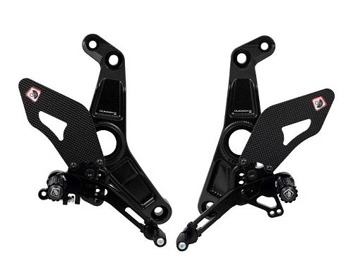 Ducabike Footrest set, adjustable, black - Ducati Monster