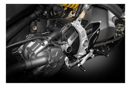 Ducabike Footrest system, silver -  Ducati Monster 1200...