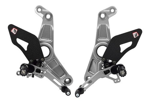 Ducabike Footrest system, silver - Ducati Monster 1200...