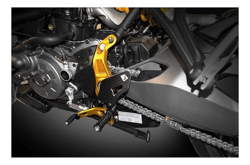 Ducabike Footrest system, gold -  Ducati Monster 1200...