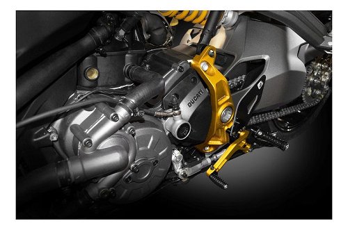 Ducabike Pedane regolabili M 1200 mod. 2017 Ducati Oro-Oro