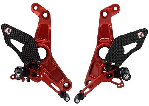 Ducabike Footrest system, red - Ducati Monster 1200...
