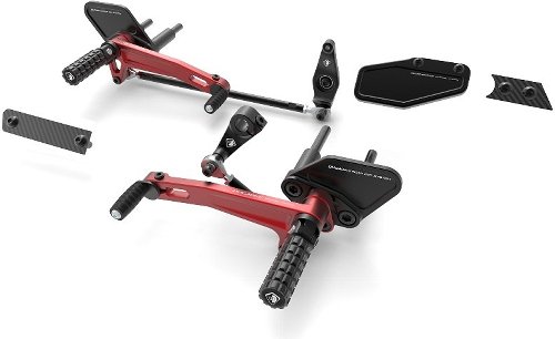 Ducabike Footrest system, black-red - Ducati XDiavel