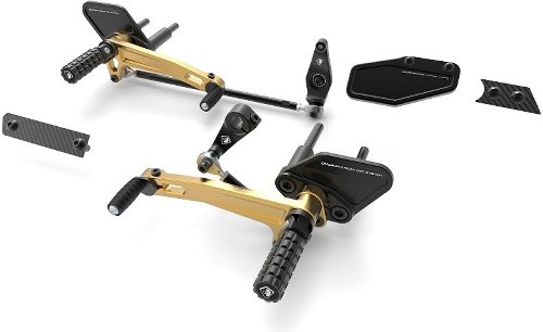 Ducabike Footrest system, black-gold - Ducati XDiavel