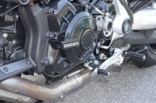 Ducabike Footrest system, black-silver - Ducati XDiavel