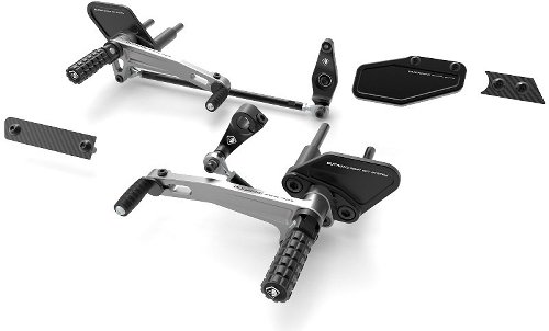 Ducabike Footrest system, black-silver - Ducati XDiavel