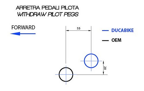 Ducabike Footrest system, black - Ducati XDiavel