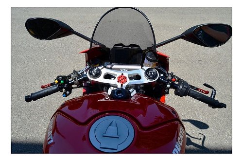 Ducabike Handlebar nut, red - Ducati Panigale V4