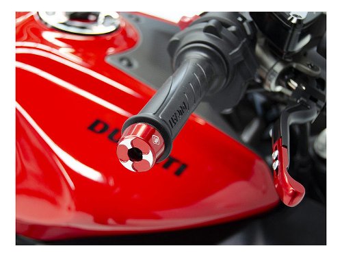 Ducabike Handlebar weights, 13/18mm, red - Ducati