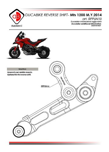 Ducabike Anlenkung für Umbau auf Umkehrschaltung - Ducati