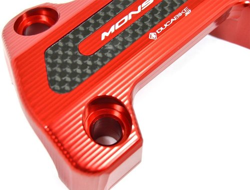 Ducabike Handlebar clamp, red - Ducati 696 Monster