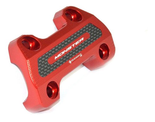 Ducabike Handlebar clamp, red - Ducati 696 Monster