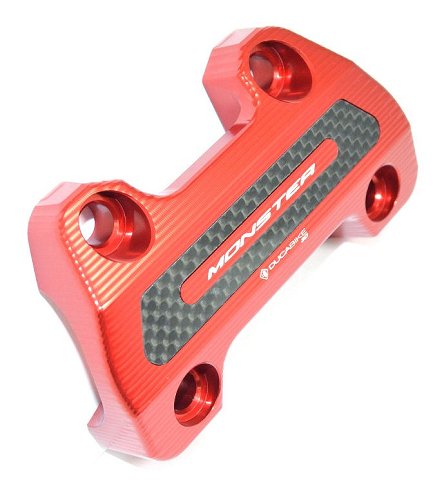 Ducabike Handlebar clamp, red - Ducati 696 Monster