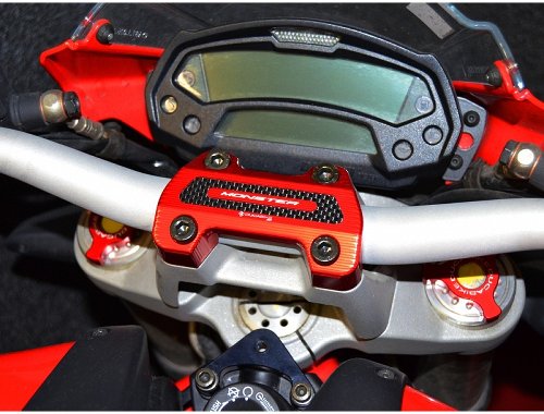 Ducabike Handlebar clamp, red - Ducati 696 Monster