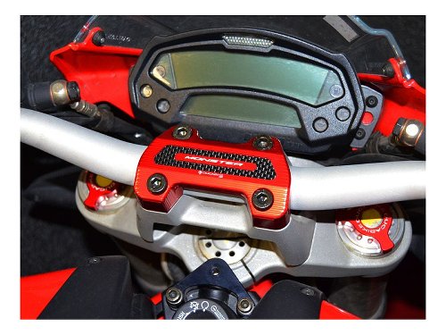 Ducabike Handlebar clamp, red - Ducati 696 Monster