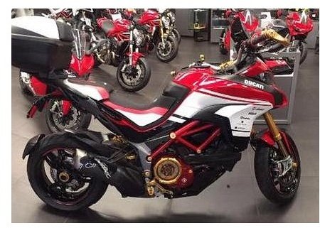 Ducabike Seat cover, black-weiß-red - Ducati Multistrada