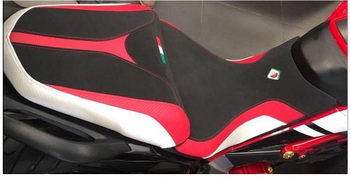 Ducabike Seat cover, black-weiß-red - Ducati Multistrada