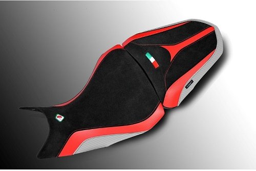 Ducabike Seat cover, black-weiß-red - Ducati Multistrada