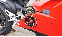 Ducabike Clutch cover, black-red - Ducati Panigale V4