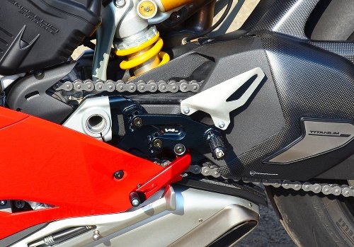 Ducabike Fußrastenanlage, schwarz-rot - Ducati Panigale V4