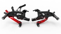 Ducabike Footpeg system, black-red - Ducati Panigale V4