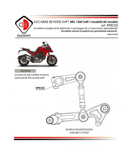 Ducabike Leva di inversione Ducati MTS 1260 Nero