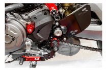 Ducabike Footrest system, black-red - Ducati 950 Hypermotard