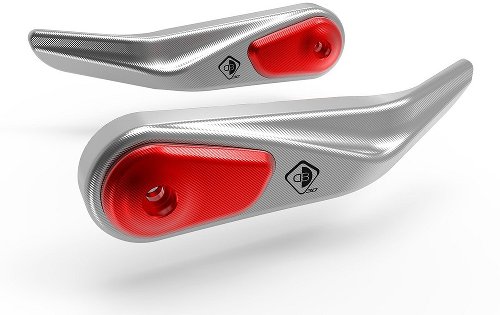 Ducabike Handguard, silver-red - Ducati 950, 1200, 1260
