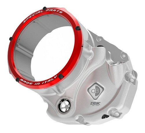 Ducabike Clutch cover, open, silver-red - Ducati