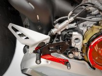 Ducabike Rearset adjustable, black-red - Ducati Streetfigher