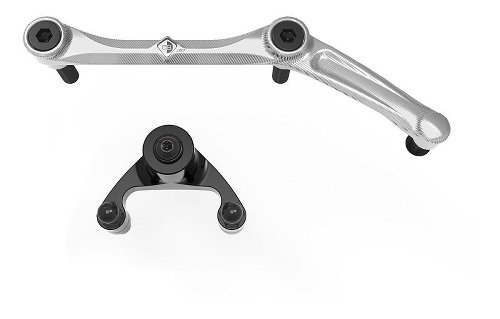 Ducabike holder set steering damper, silver - Monster 937