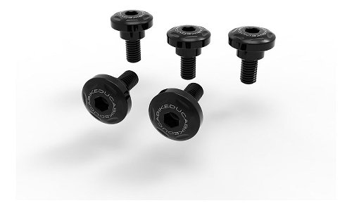 Ducabike Screw Set, Side Cover ,5 pcs, black - Ducati