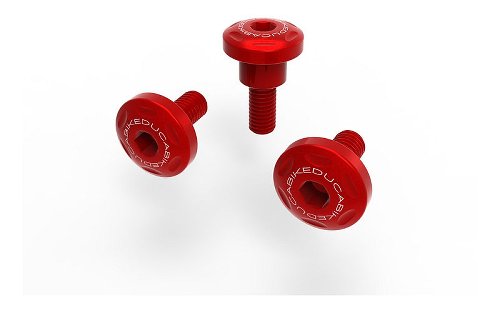 Ducabike Screw Set, Rear Wheel Cover ,3 pcs, red - Ducati