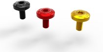 Ducabike Screw Set, left Cover ,1 pc, red - Ducati Monster