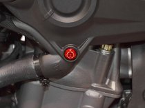 Ducabike Screw Set, left Cover ,1 pc, red - Ducati Monster