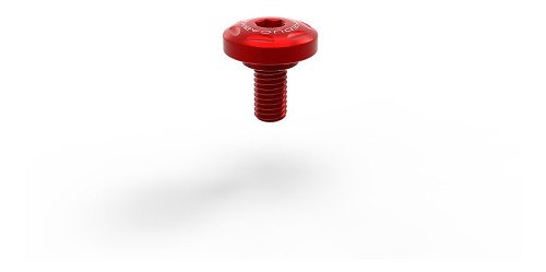 Ducabike Screw Set, left Cover ,1 pc, red - Ducati Monster