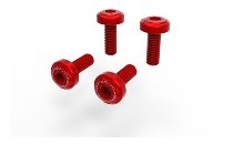 Ducabike Screw Set, back Cover ,4 pcs, red - Ducati Monster