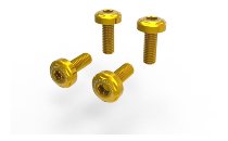 Ducabike Screw Set, back Cover ,4 pcs, gold - Ducati