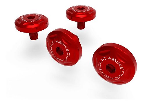 Ducabike Screw Set, Wind Deflector ,4 pcs, red - Ducati