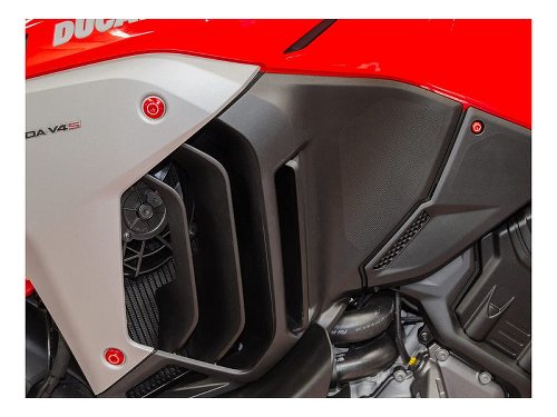 Ducabike Screw Set, Side Cover ,6 pcs, red - Ducati