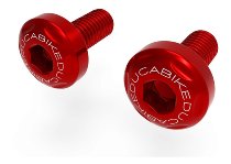 Ducabike Screw Set, Tank attachment ,2 pcs, red - Ducati