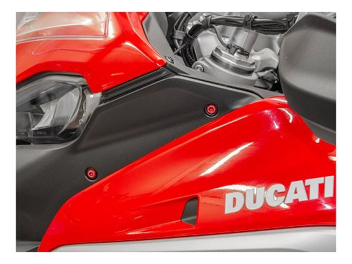 Ducabike Schrauben-Set, Luftführung, 4tlg, rot - Ducati